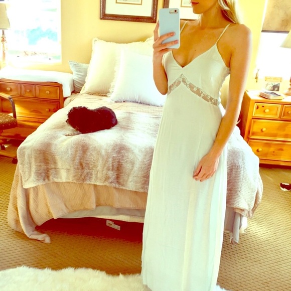 Honey Punch Dresses & Skirts - Sexy Lace Cut Out Blue Green Maxi Slip Dress